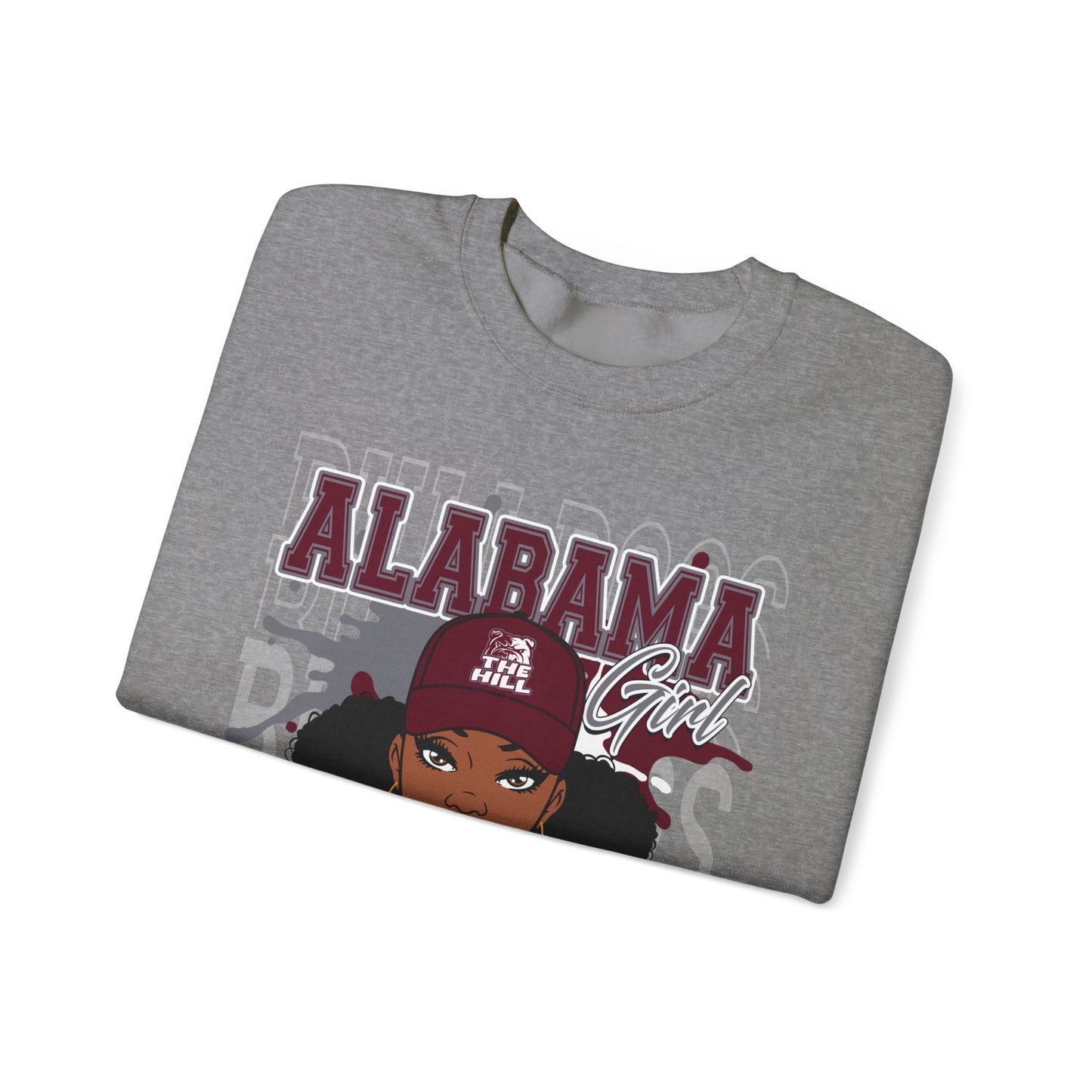 AAMU Bulldogs: Alabama A&M University Girl The Hill Unisex Heavy Blend™ Crewneck Sweatshirt