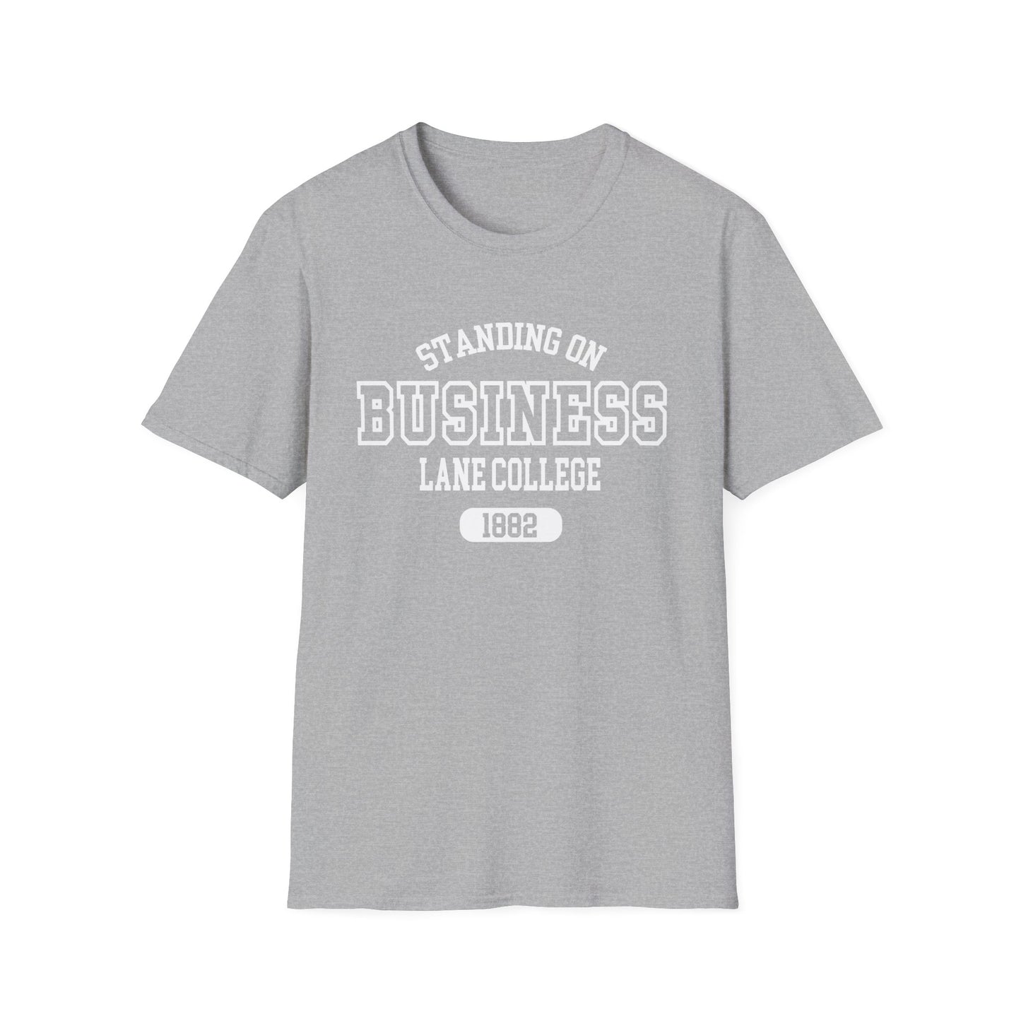 LC Dragons: Lane College Standing On BusinessUnisex Softstyle T-Shirt