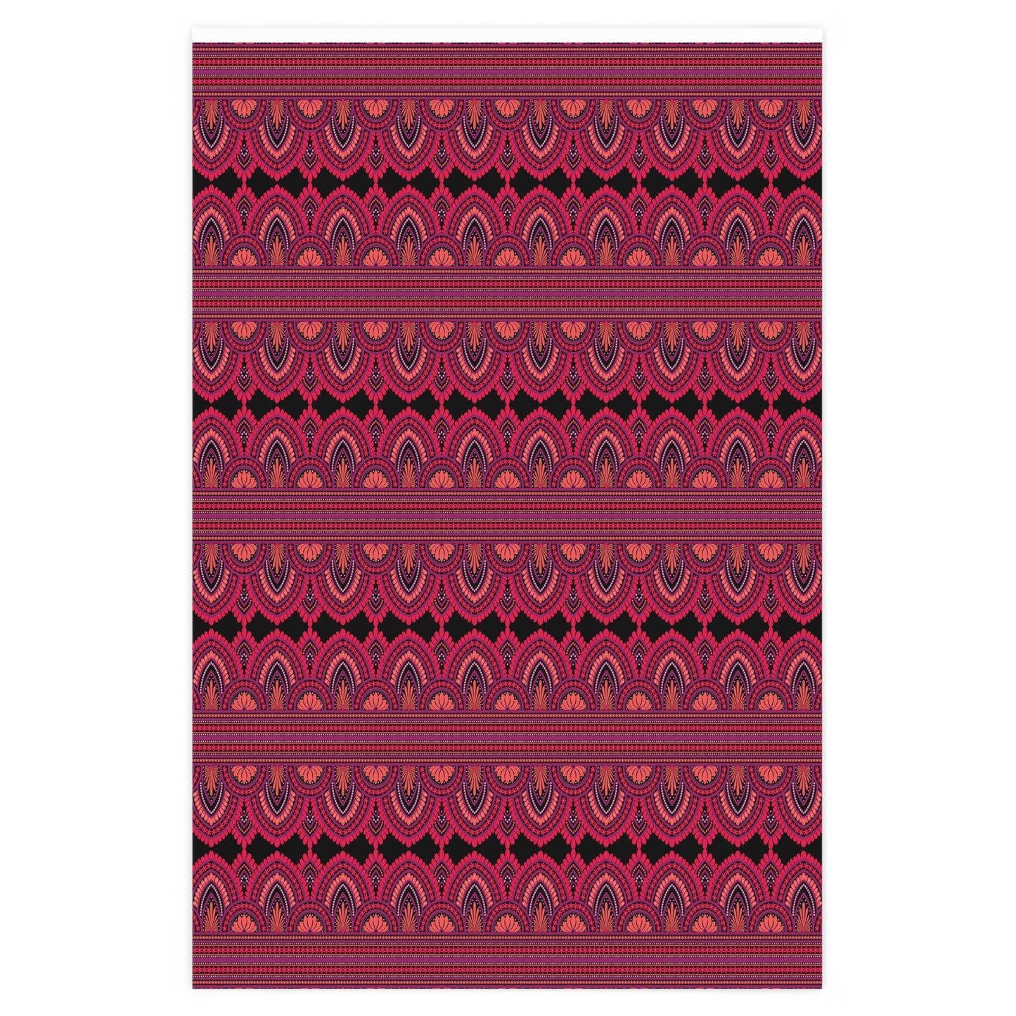 Red African print Pattern Wrapping Paper