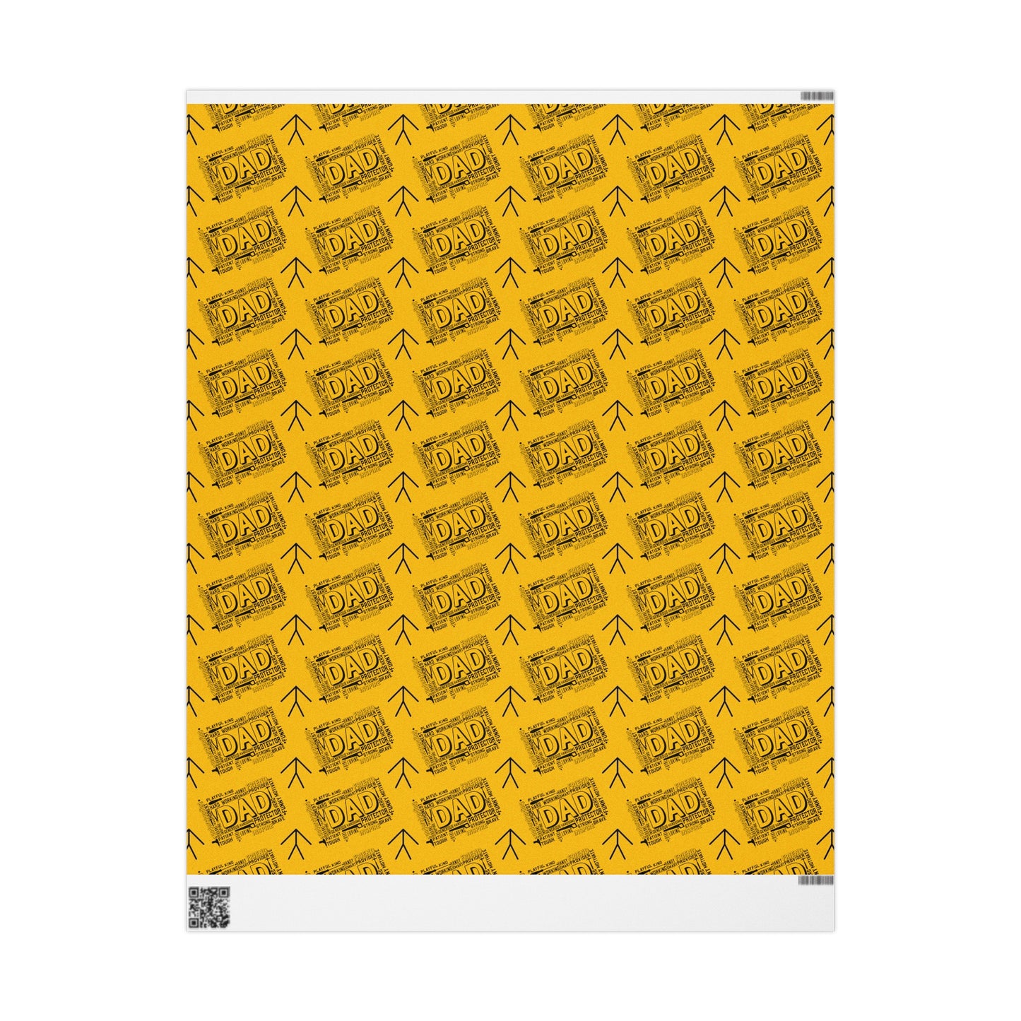 Handy Man Yellow Father's Day Dad Gift Wrapping Papers for Him from Her for any Occasion