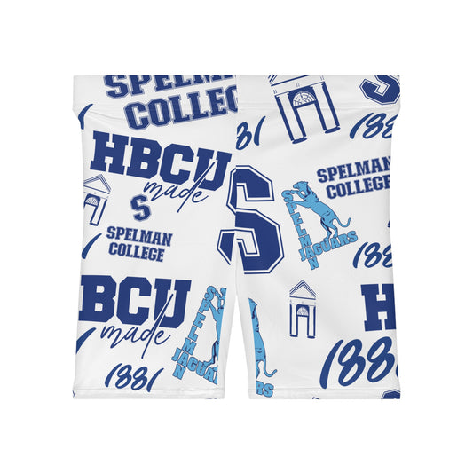 Spelman HBCU All over print Women's Biker Shorts (AOP)