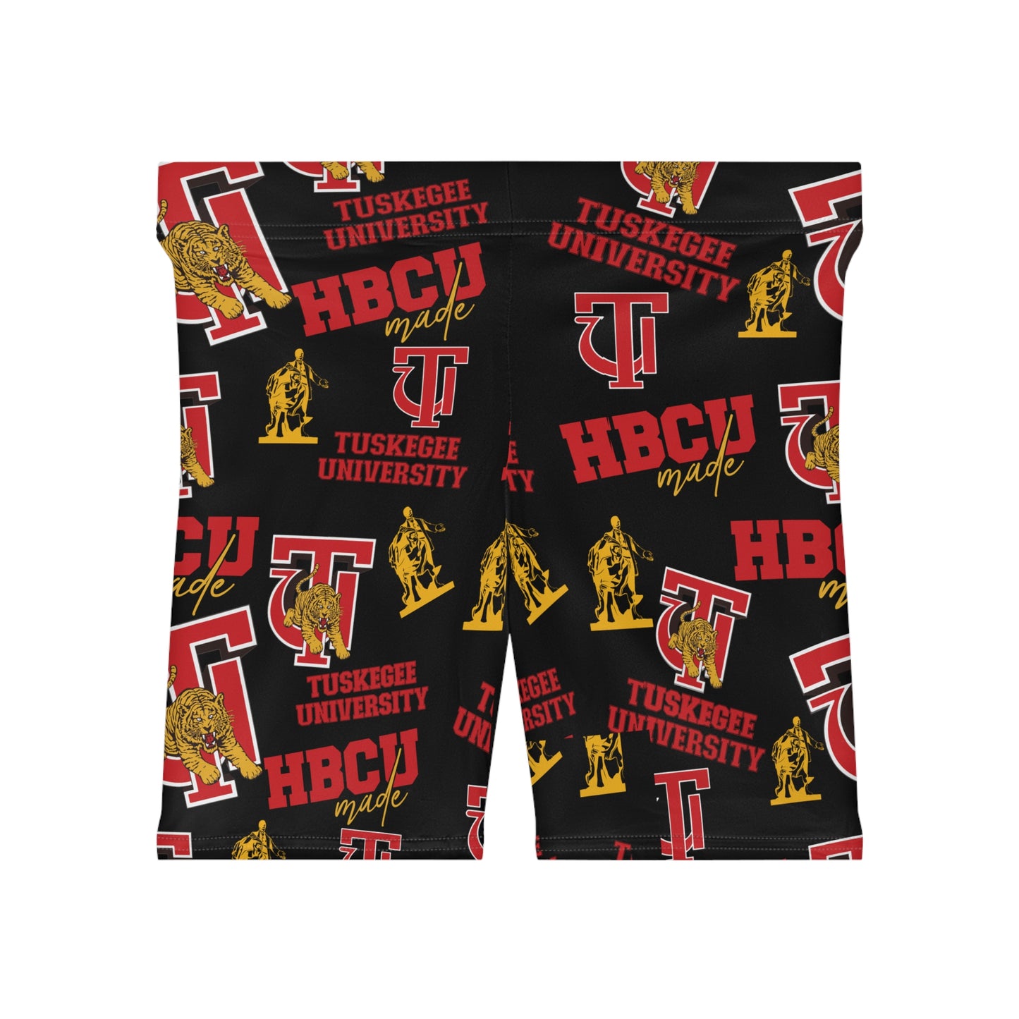 Tuskegee Golden Tigers HBCU print Women's Biker Shorts Gift for TU student and alumni