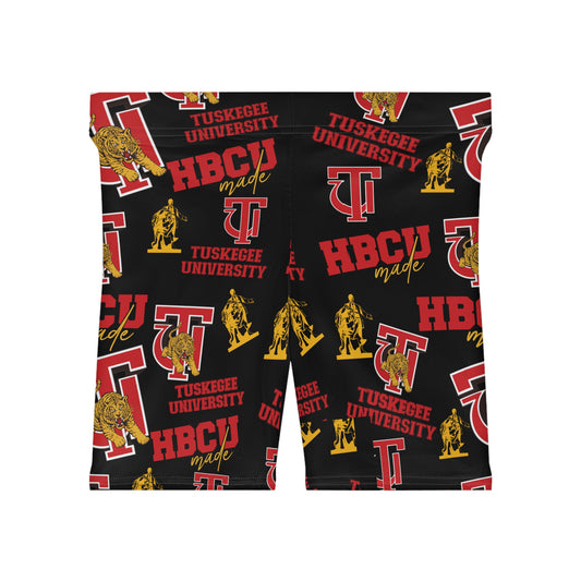 Tuskegee Golden Tigers HBCU print Women's Biker Shorts Gift for TU student and alumni