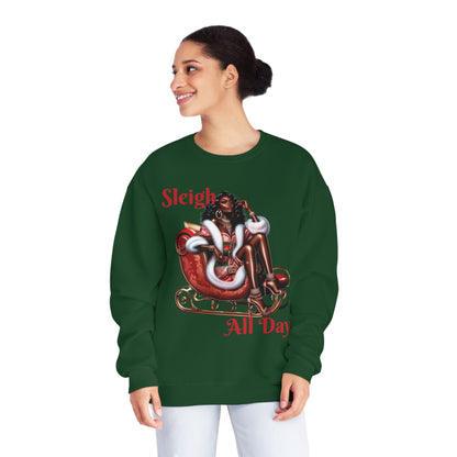 Sleigh All Day Sexy Mrs. Claus Unisex NuBlend® Crewneck Sweatshirt