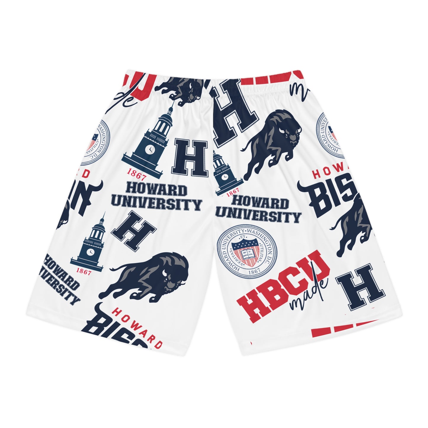 Howard U Multi Print Basketball Shorts (AOP)