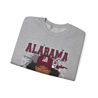 AAMU Bulldogs: Alabama A&M University Girl The Hill Unisex Heavy Blend™ Crewneck Sweatshirt