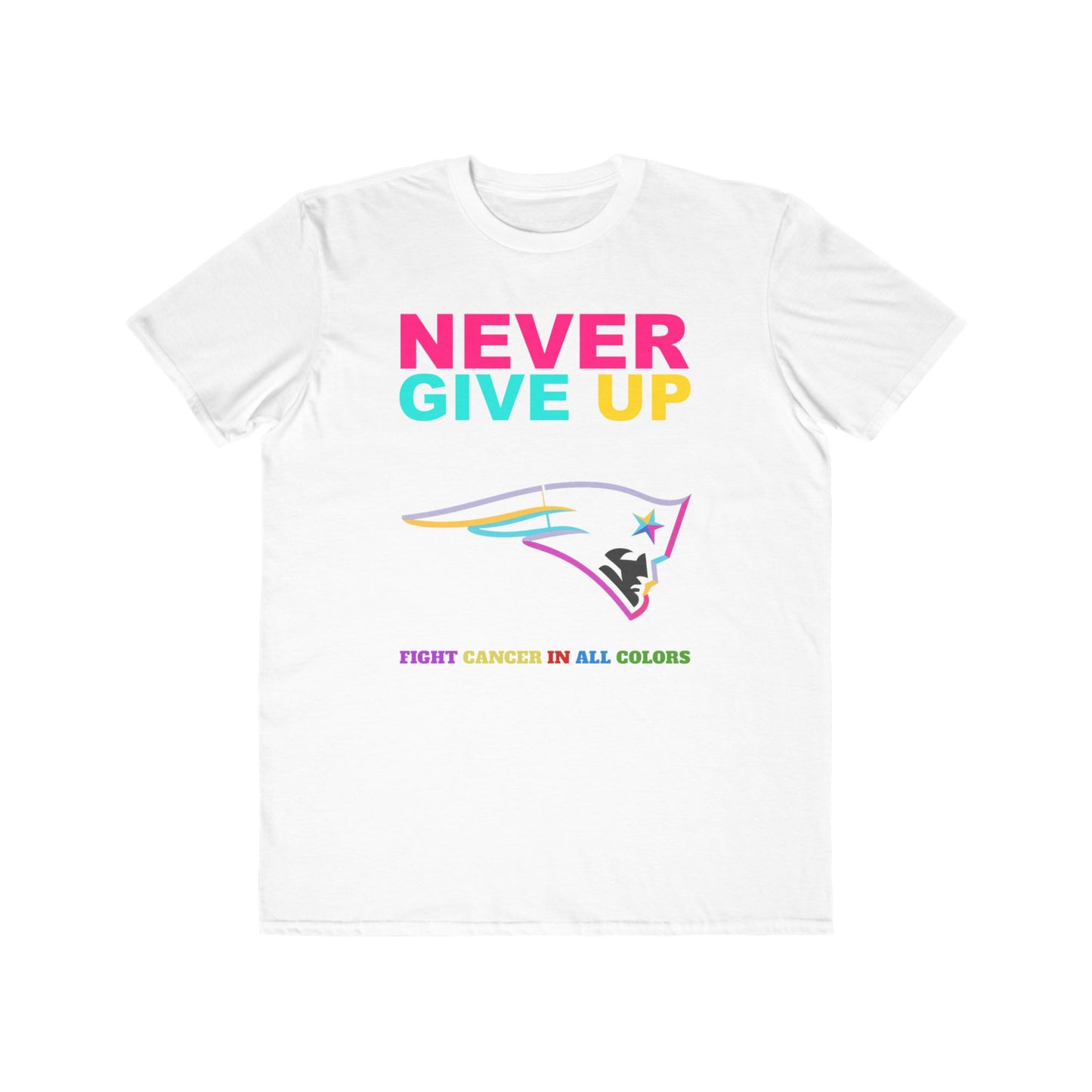 New England  Never Give Up Cancer Awareness Tee
