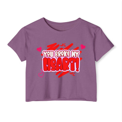You Broke My Heart Women's Festival Crop Top Funny gift for her