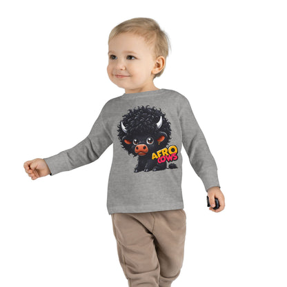 Afro Cows Toddler Long Sleeve Tee