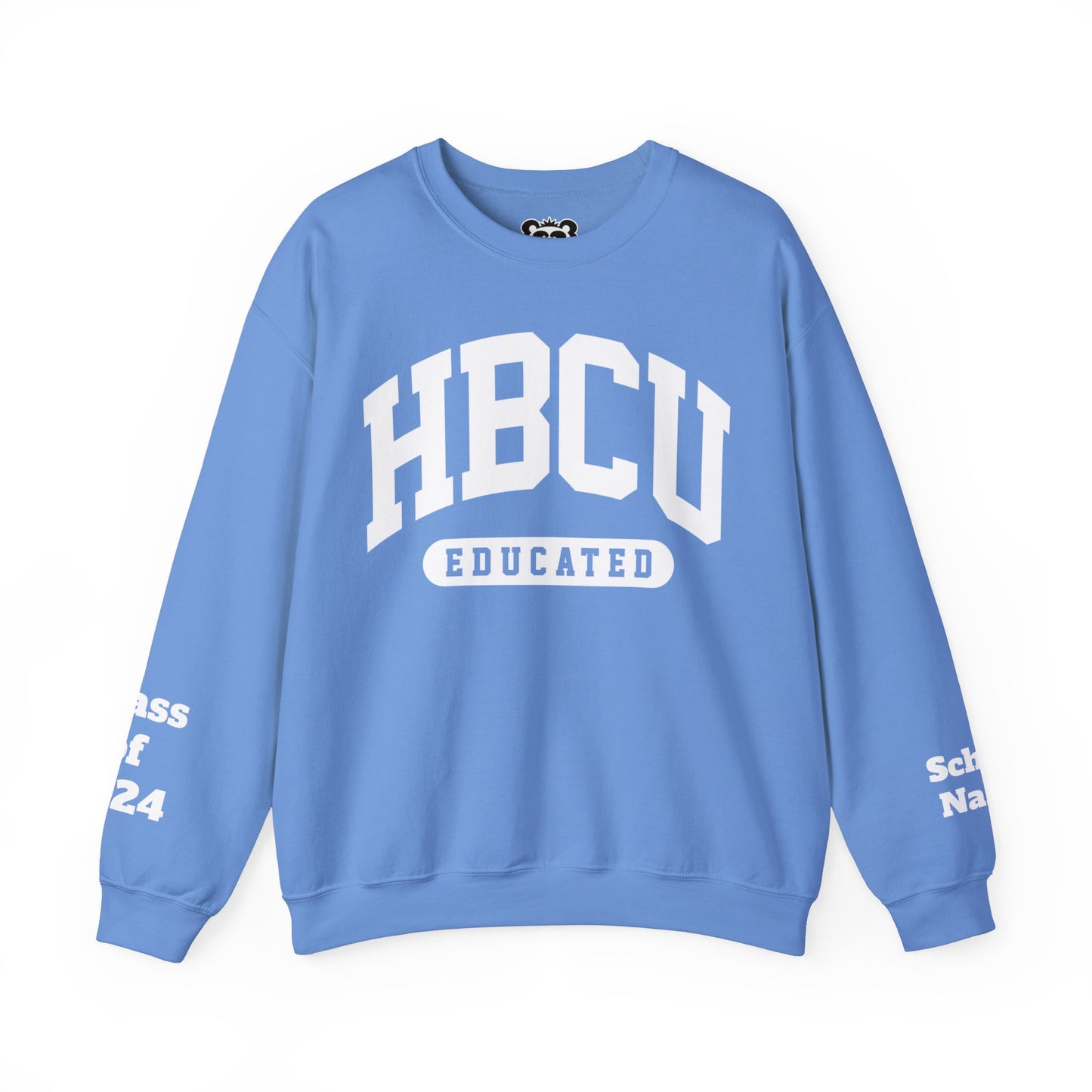 Custom Personalized HBCU Educated Unisex Heavy Blend™ Crewneck Sweatshirt gift for Student and Alumni.