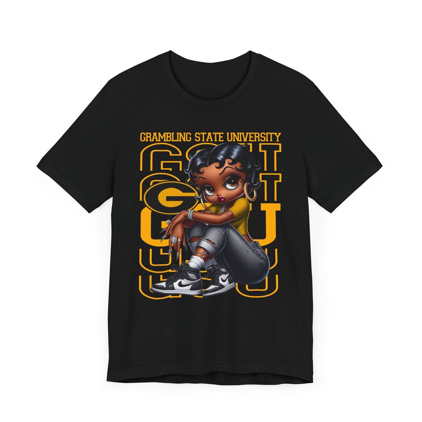 GSU Tigers: Grambling State University Sneakerhead Betty Boop Unisex Jersey Short Sleeve Tee Gift for Student and Alumni