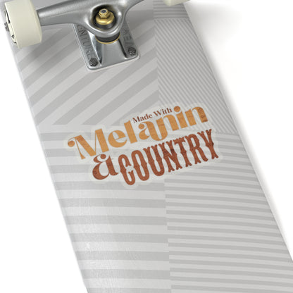 Made with Melanin and Country Kiss-Cut Stickers