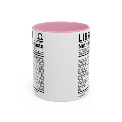Zodiac Libra Mug - Nutrition Facts Design, Astrology Gift, Coffee Lover, Personalized Birthday Present, Horoscope Décor