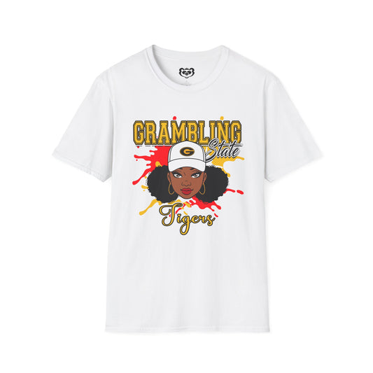 GSU Tigers: Grambling State Tigers Girl Unisex Softstyle T-Shirt Gift for Student and Alumni