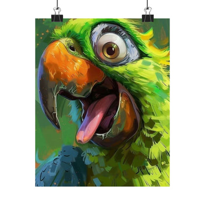 Tropical Parrot Matte Poster — Vibrant Tropical Bird Wall Art