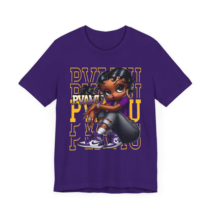 PVAMU Panthers: Prairie View Sneakerhead Betty Boop Unisex Jersey Short Sleeve Tee