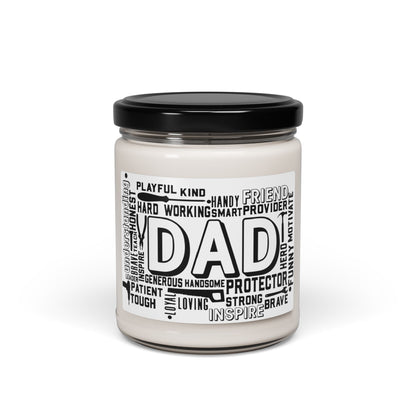 Father's Day Dad Scented Soy Candle, 9oz Gift for Him