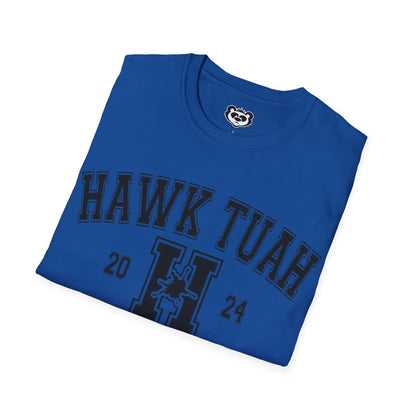 Hawk Tuah Spit on That Thang Funny College Style Unisex Softstyle T-Shirt Gift for Her