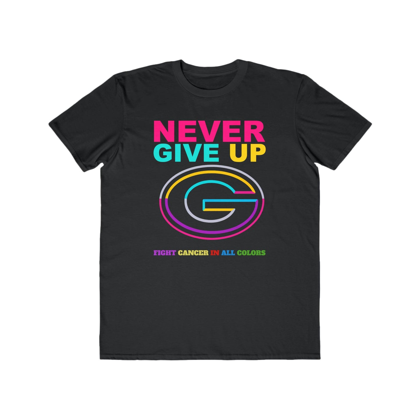 Greenbay  Never Give Up Cancer Awareness Tee