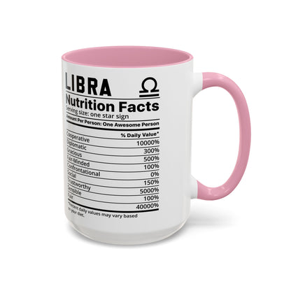 Zodiac Libra Mug - Nutrition Facts Design, Astrology Gift, Coffee Lover, Personalized Birthday Present, Horoscope Décor