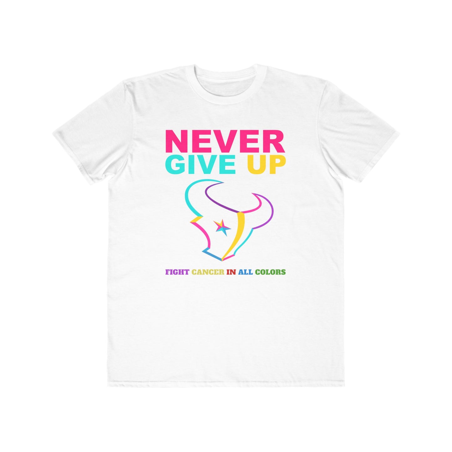 Houston Texas  Never Give Up Cancer Awareness Tee