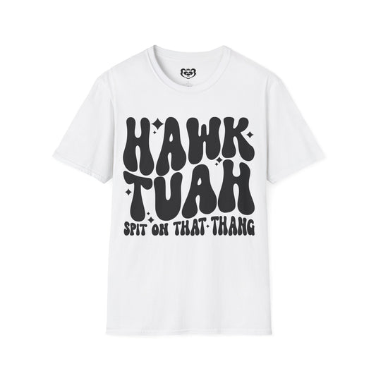 Hawk Tuah Spit on That Thang Funny Unisex Softstyle T-Shirt Gift for Her