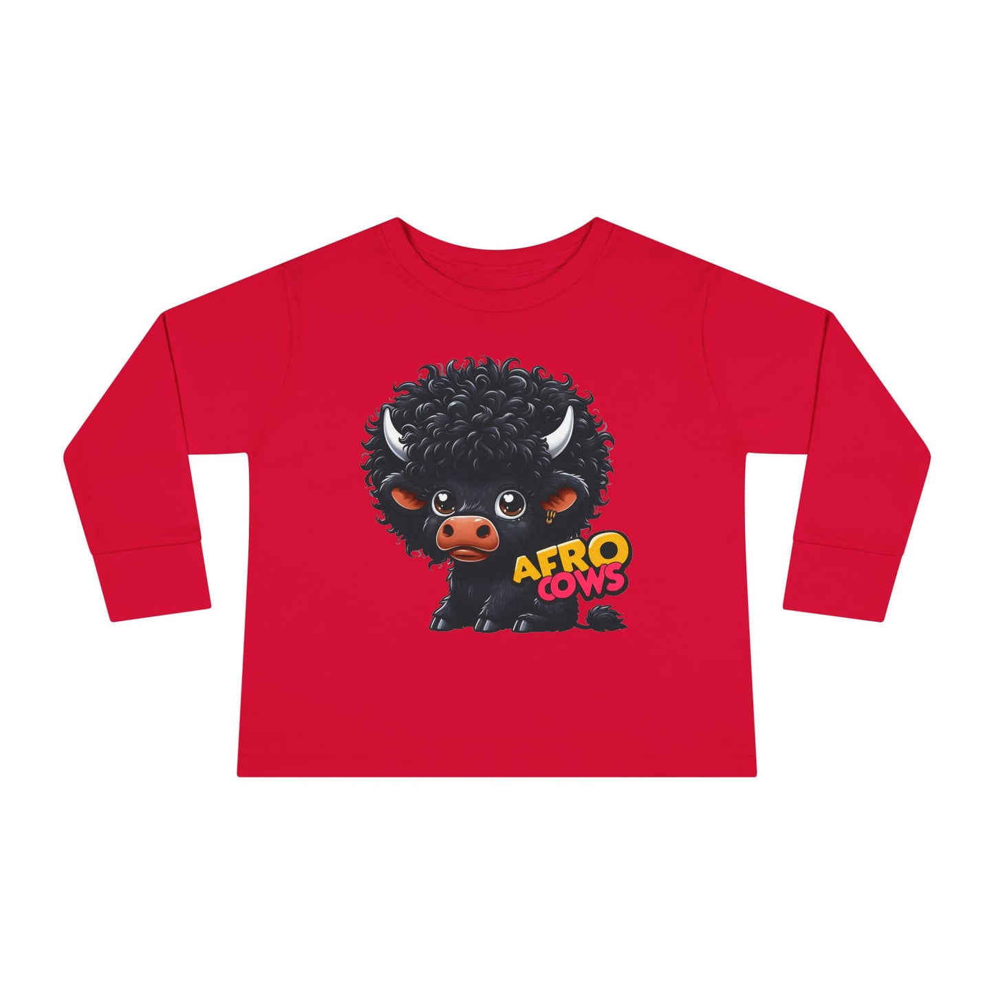 Afro Cows Toddler Long Sleeve Tee