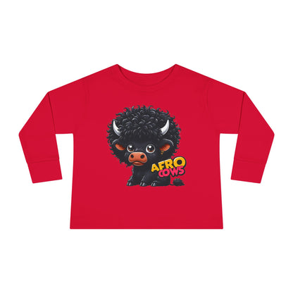 Afro Cows Toddler Long Sleeve Tee