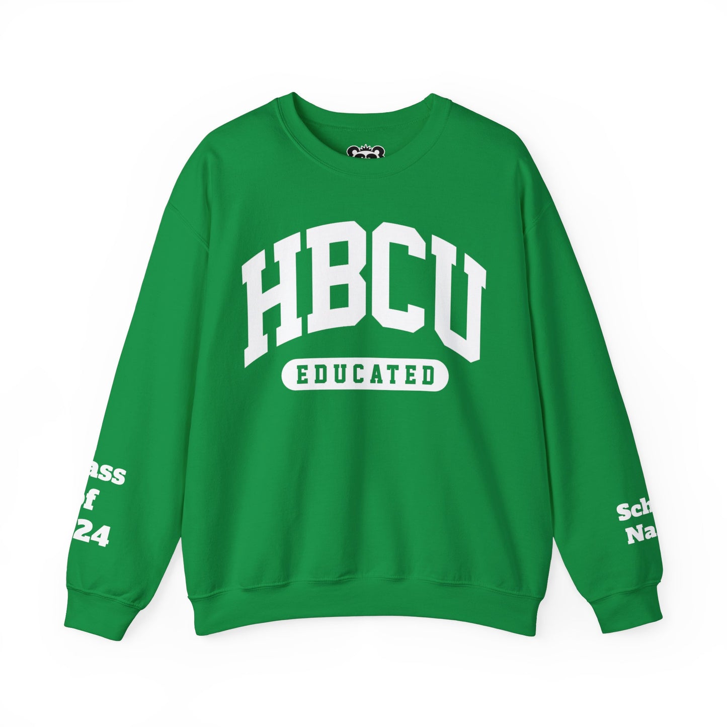 Custom Personalized HBCU Educated Unisex Heavy Blend™ Crewneck Sweatshirt gift for Student and Alumni.