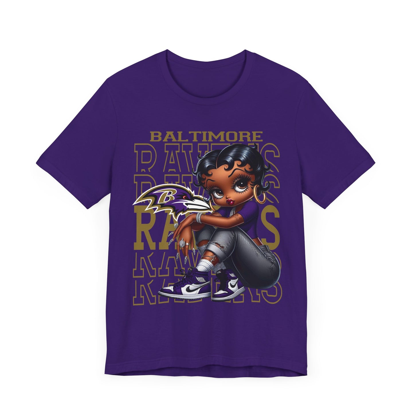 Baltimore Ravens Sneakerhead Betty Boop Unisex Jersey Short Sleeve Tee