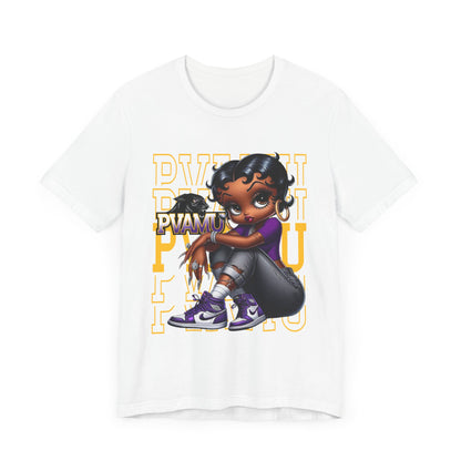 PVAMU Panthers: Prairie View Sneakerhead Betty Boop Unisex Jersey Short Sleeve Tee