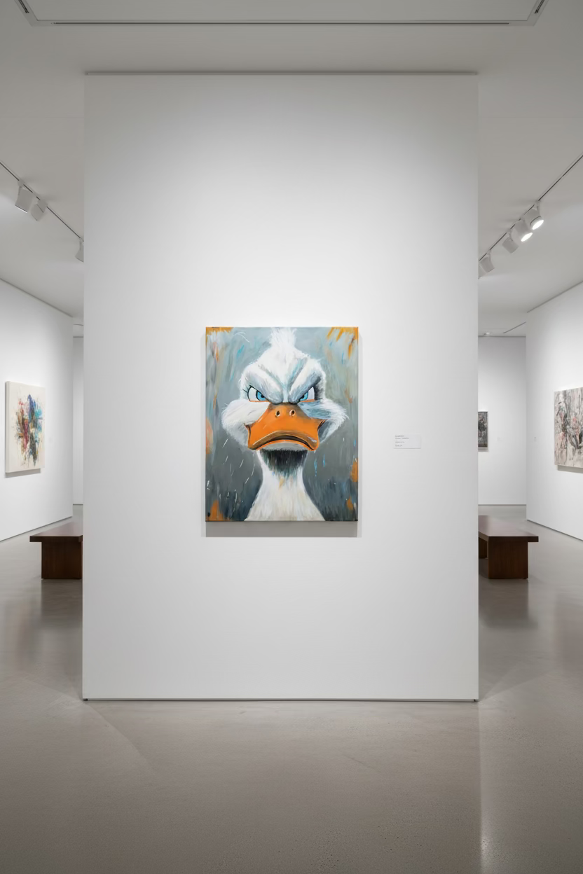 Unbothered – Attitude Duck Painting (16x20 Original Canvas Wall Art)