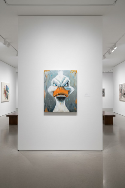 Unbothered – Attitude Duck Painting (16x20 Original Canvas Wall Art)