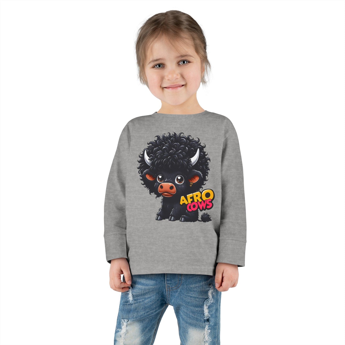 Afro Cows Toddler Long Sleeve Tee - Art by the Andersons