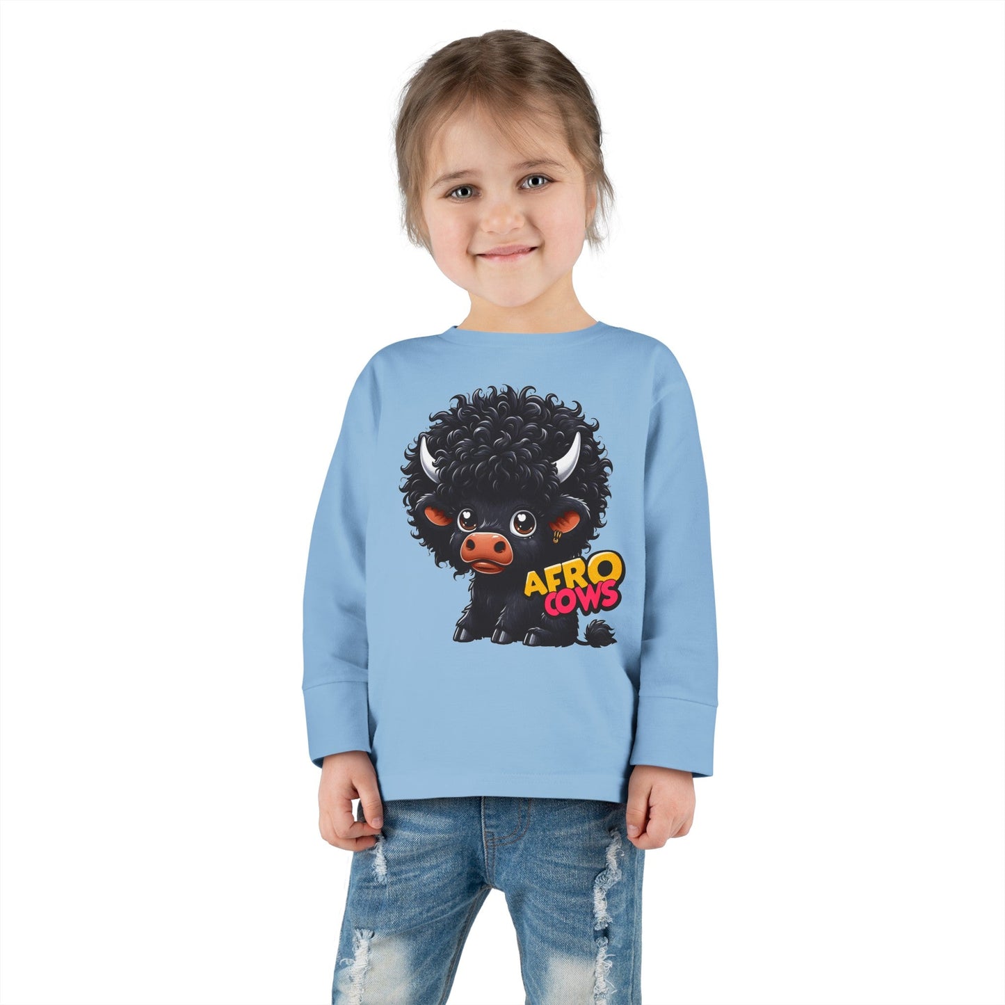 Afro Cows Toddler Long Sleeve Tee - Art by the Andersons