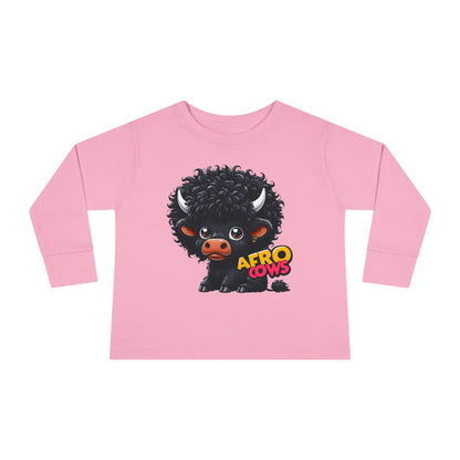 Afro Cows Toddler Long Sleeve Tee - Art by the Andersons