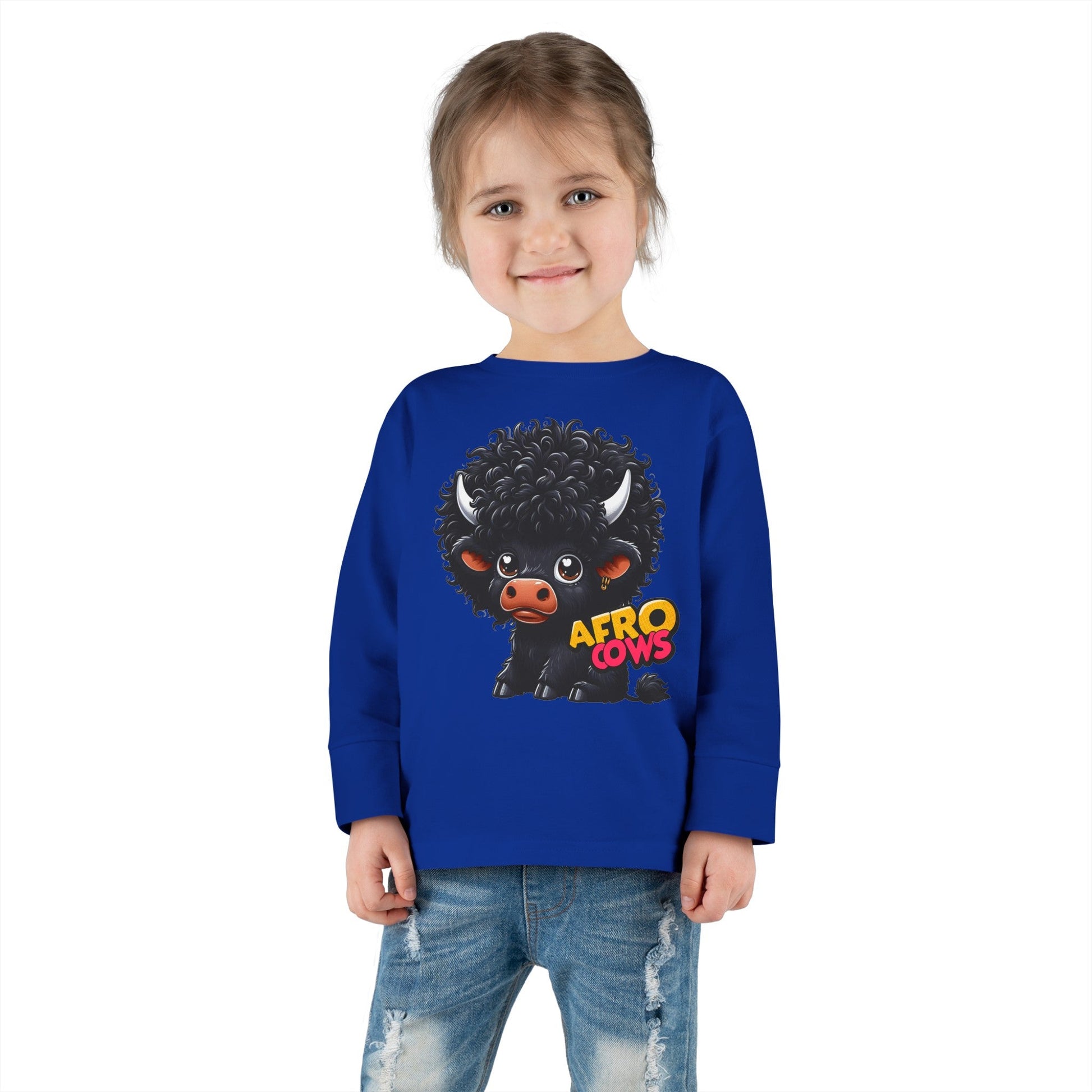 Afro Cows Toddler Long Sleeve Tee - Art by the Andersons