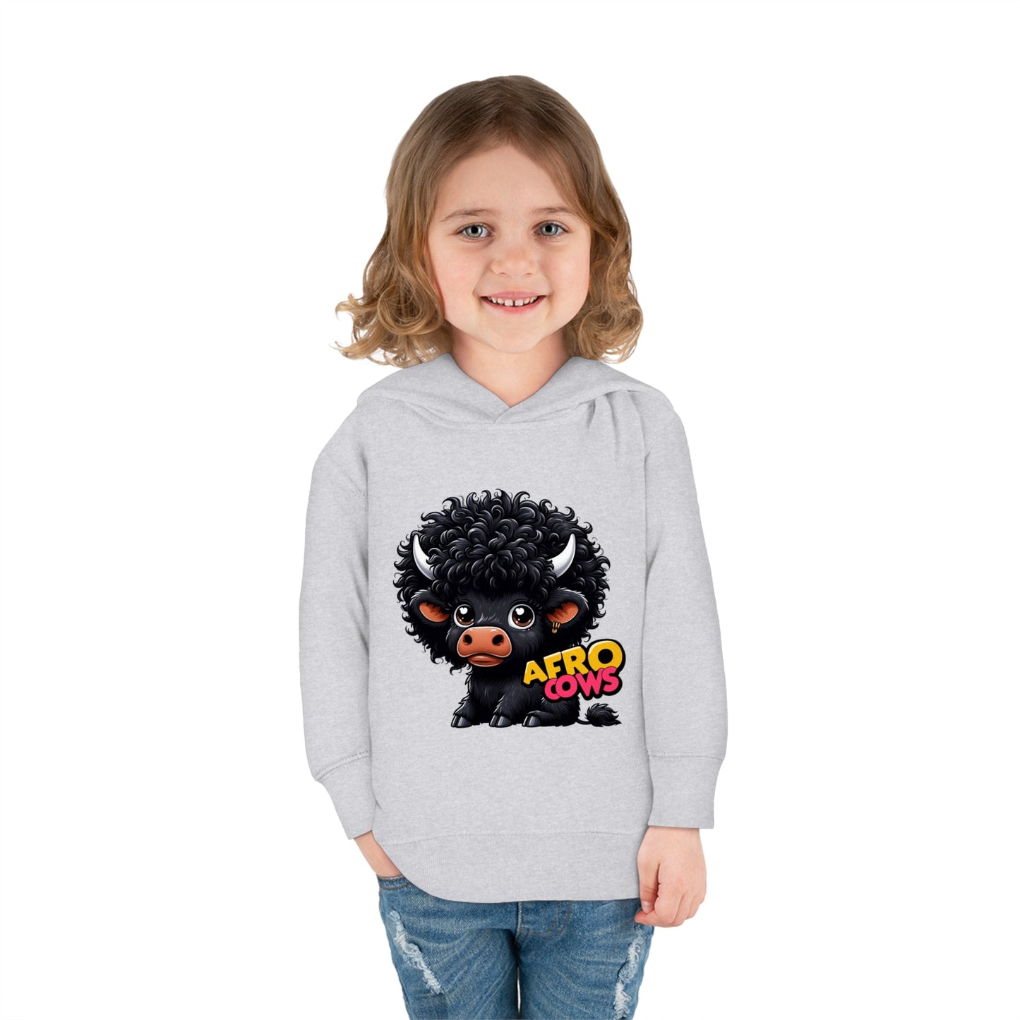 Afro Cows Toddler Pullover Fleece Hoodie - Art by the Andersons