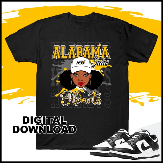 ASU Hornets Alabama State University Girl - Instant Digital Download - Art by the Andersons