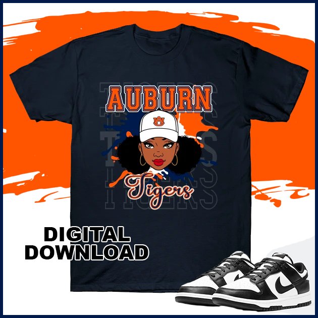 AU Tigers: Auburn University Girl - Instant Digital Download - Art by the Andersons