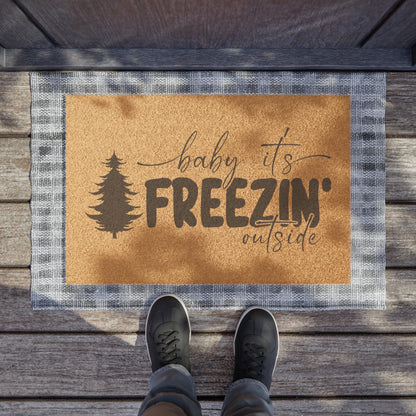 Baby it's Freezing' Outside Christmas Doormat - Art by the Andersons