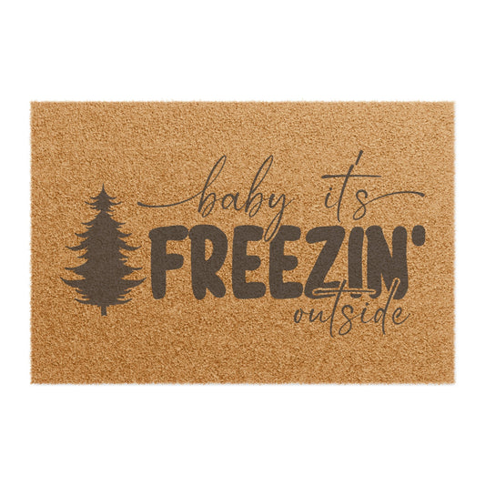 Baby it's Freezing' Outside Christmas Doormat - Art by the Andersons