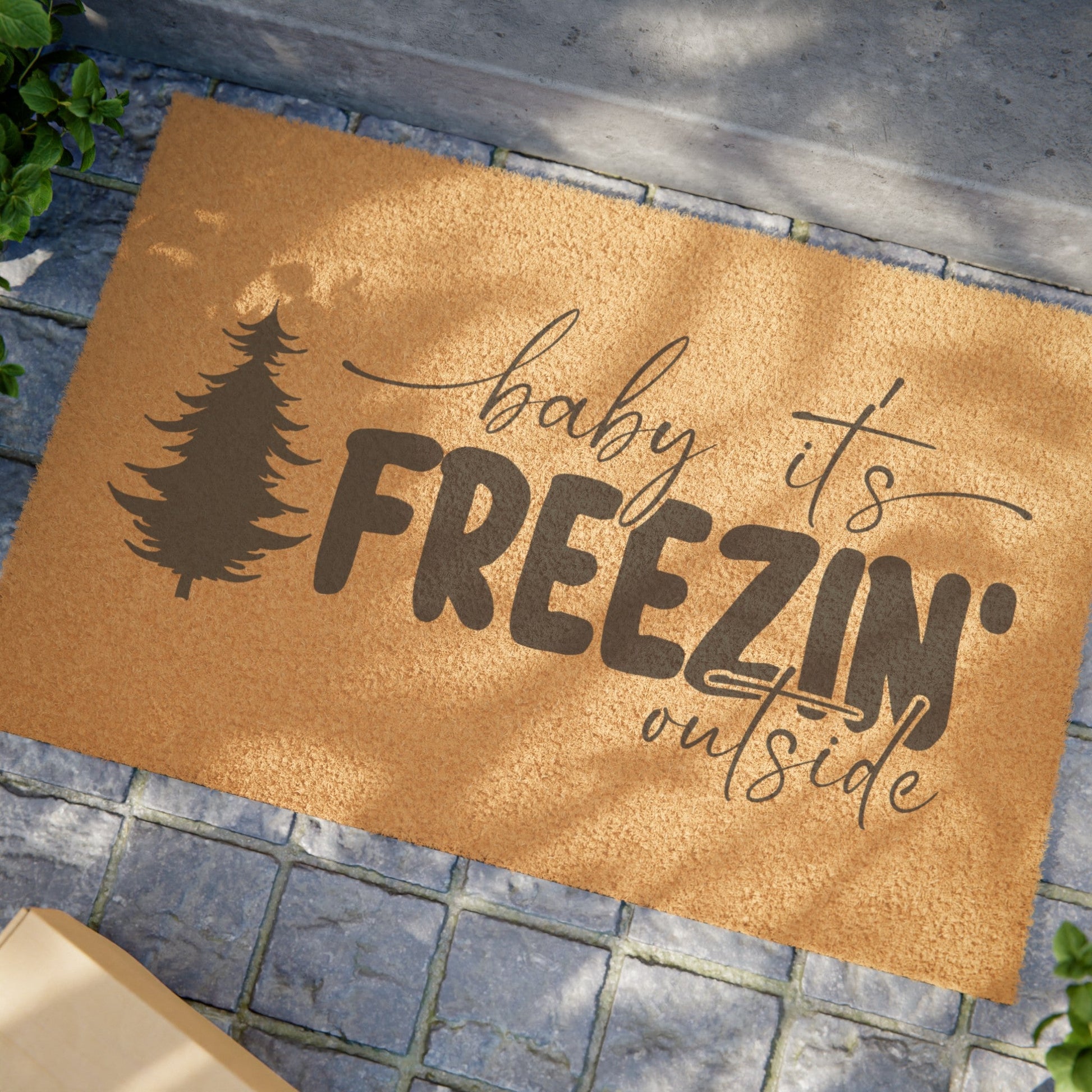 Baby it's Freezing' Outside Christmas Doormat - Art by the Andersons