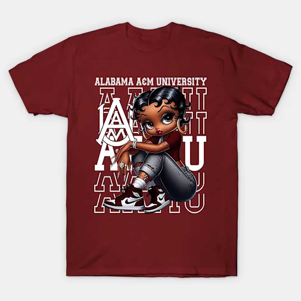 AAMU Bulldogs: Alabama A&M University Sneakerhead Betty Boop - Instant Digital Download