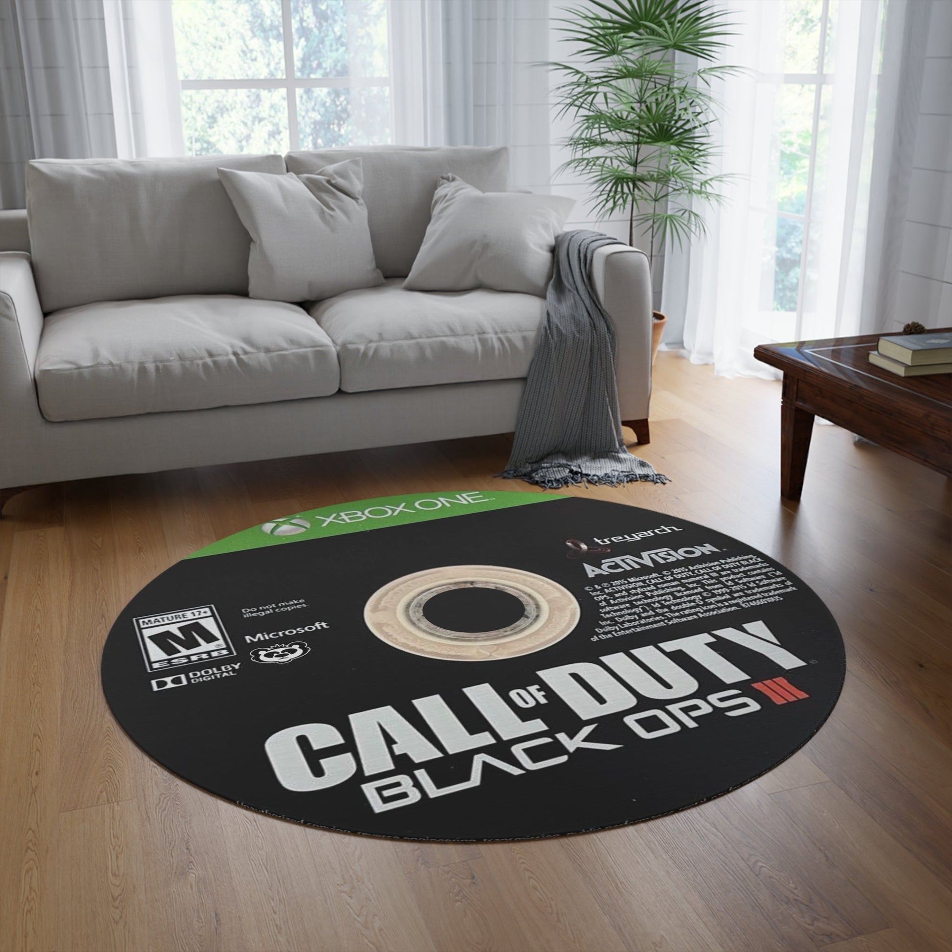 Call of Duty 3 Black Ops Round Rug - Art by the Andersons