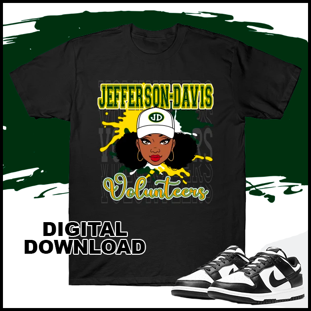 JD Volunteers: Jefferson Davis High School Brown Skin Girl - Instant Digital Download