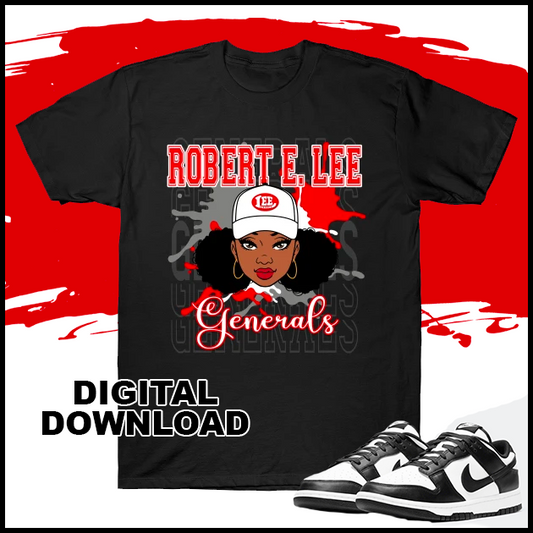 Lee Generals: Robert E. Lee Generals Brown Skin Girl - Instant Digital Download