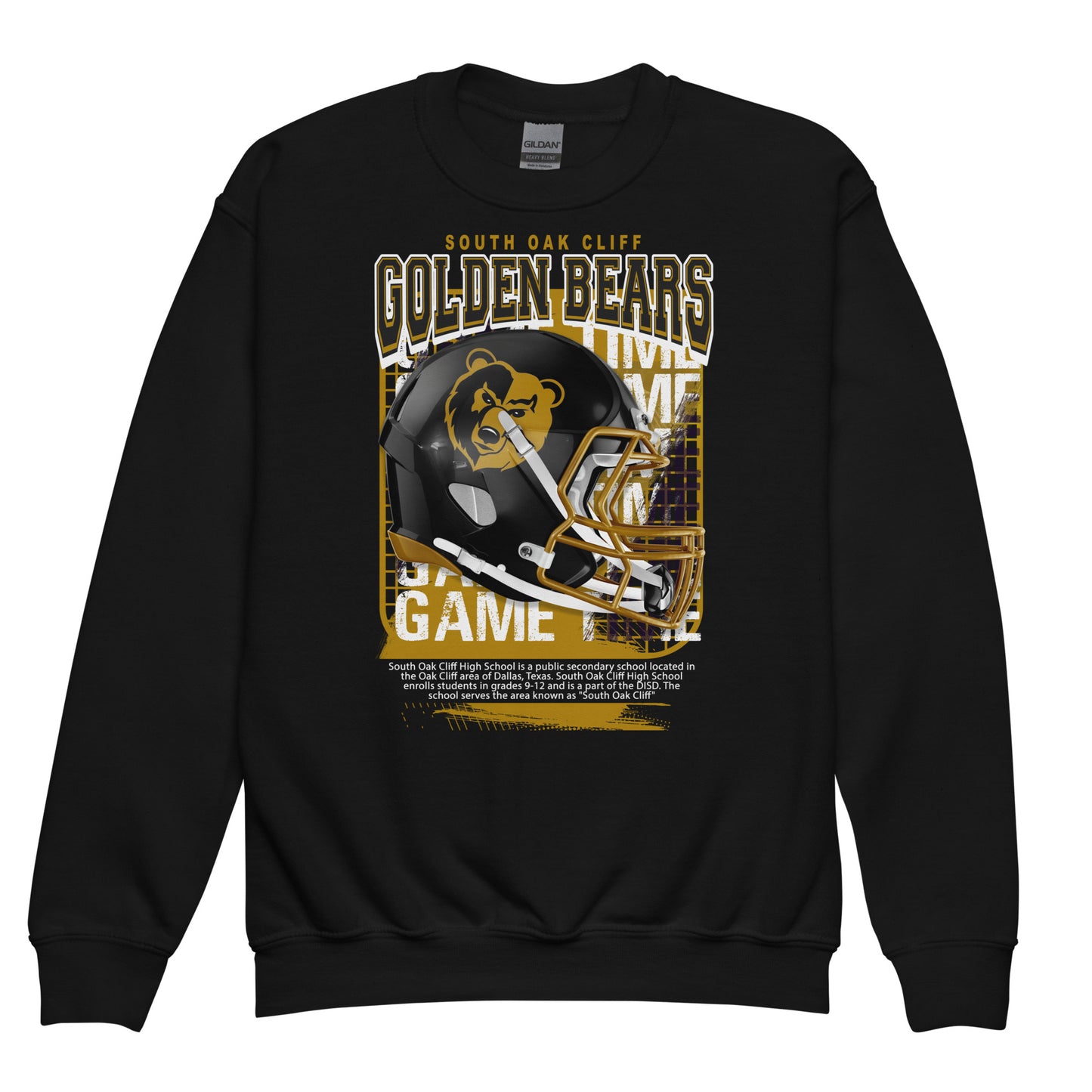 SOC Golden Bears: South Oak Cliff Golden Bears Youth crewneck sweatshirt