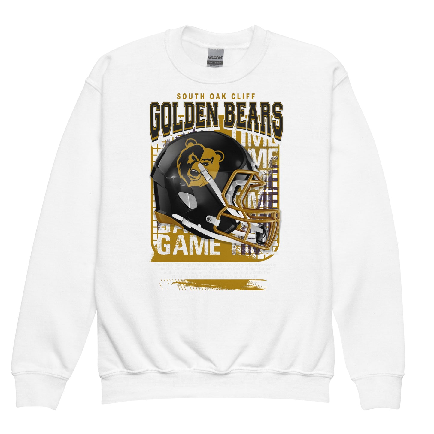 SOC Golden Bears: South Oak Cliff Golden Bears Youth crewneck sweatshirt