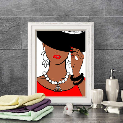 Haute Lady in Red inspired by Delta Sigma Theta | Wall Art